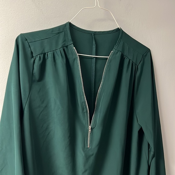 Green Blouse from Shein - Picture 2 of 5